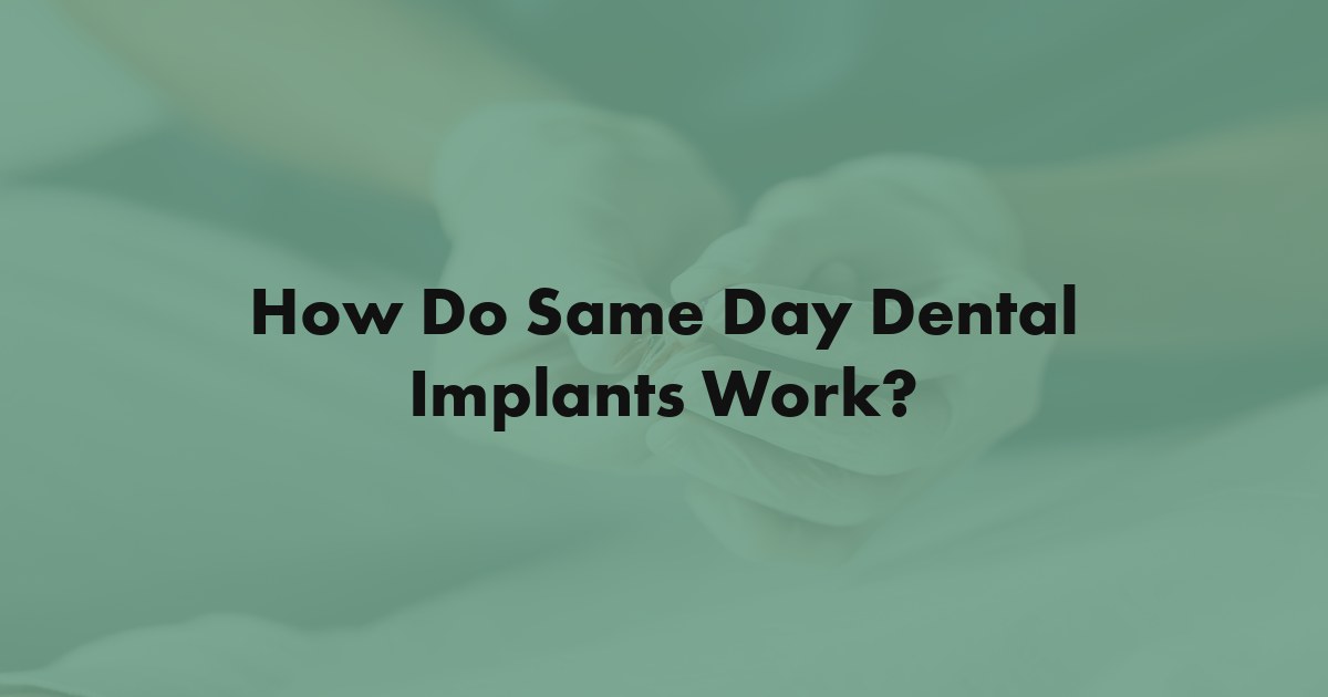 How Do Same Day Dental Implants Work? at Nebraska Oral & Facial Surgery